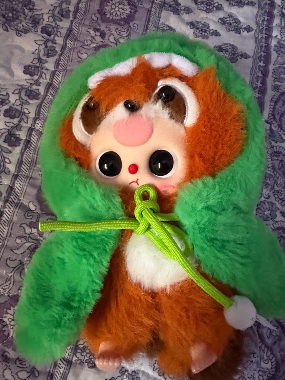 Baby three I’m not a warrior red panda with dinosaur hood